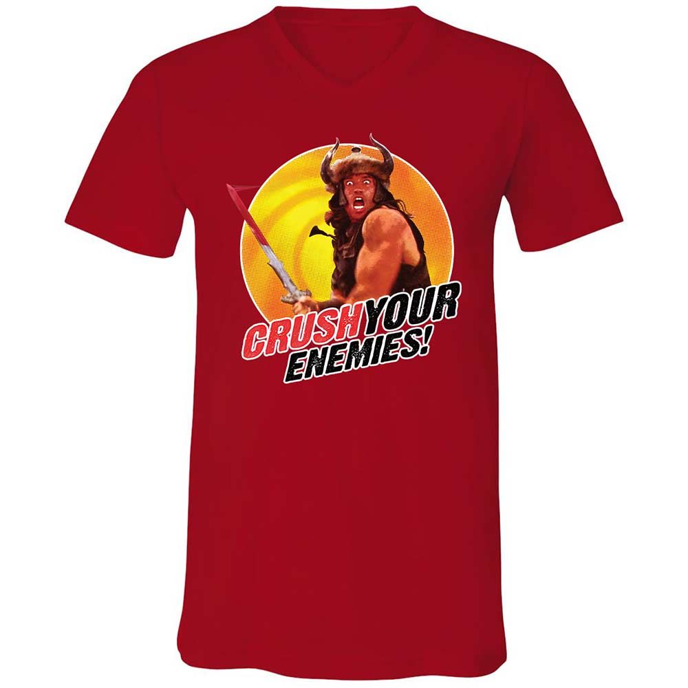 Unisex V-Neck T-Shirt - KTC9SBGY - Red - 6