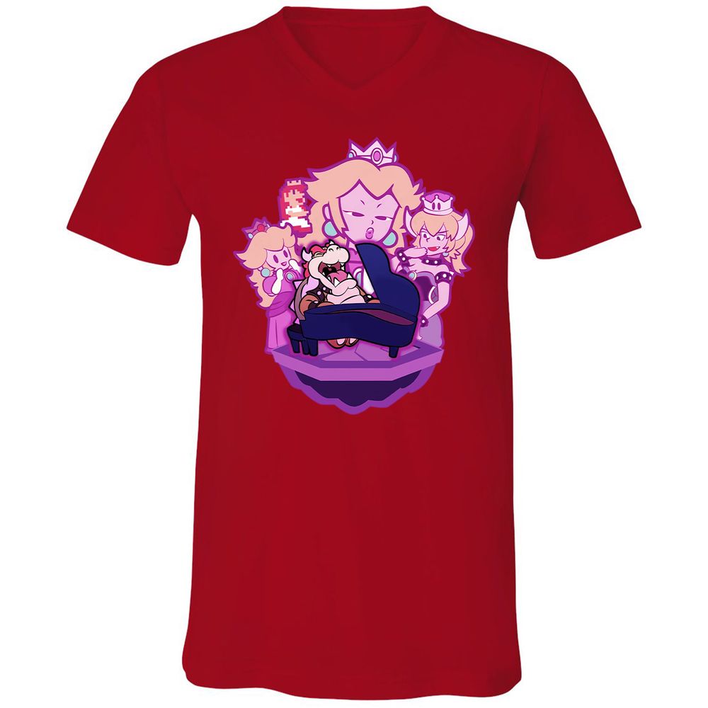 Unisex V-Neck T-Shirt - 1PBRJDFS - Red - 6