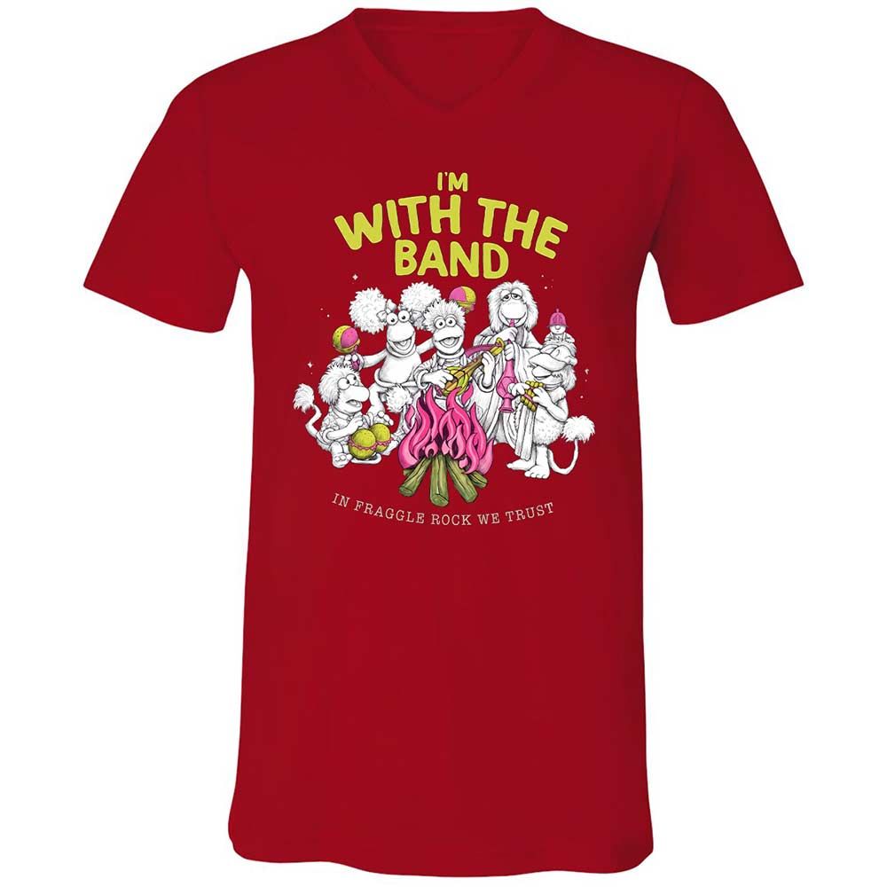 Unisex V-Neck T-Shirt - 87A15QZF - Red - 6