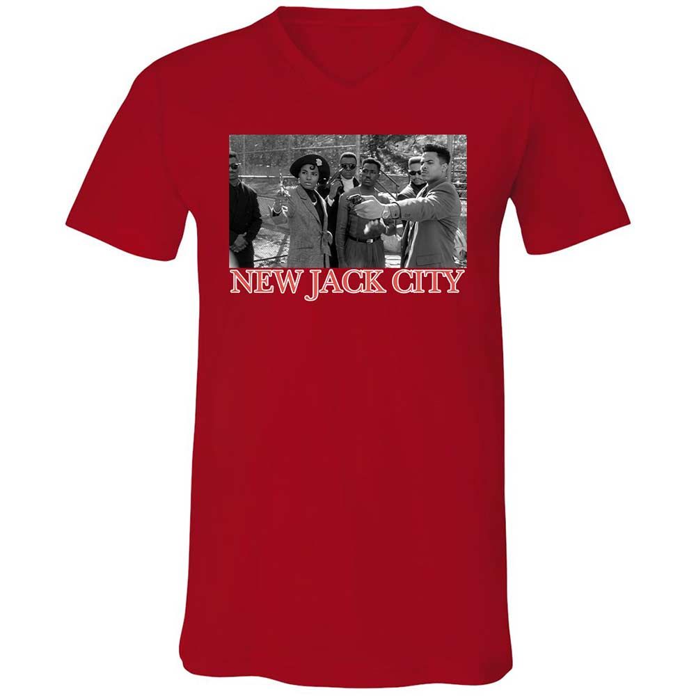 Unisex V-Neck T-Shirt - 27NNY9HS - Red - 6