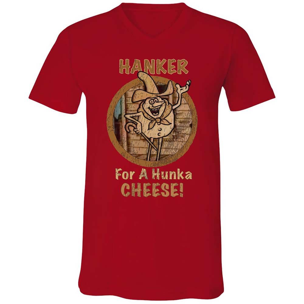 Unisex V-Neck T-Shirt - U89WFCNJ - Red - 6