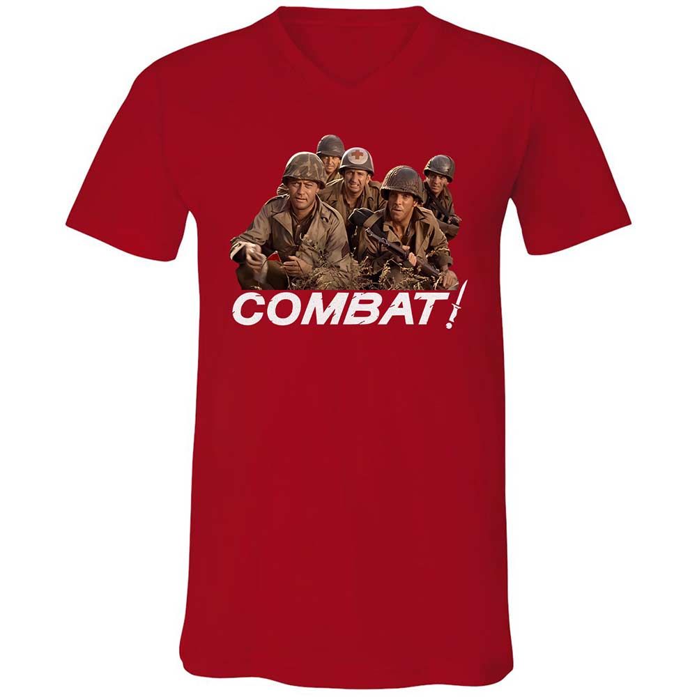 Unisex V-Neck T-Shirt - FF5MBPQC - Red - 6