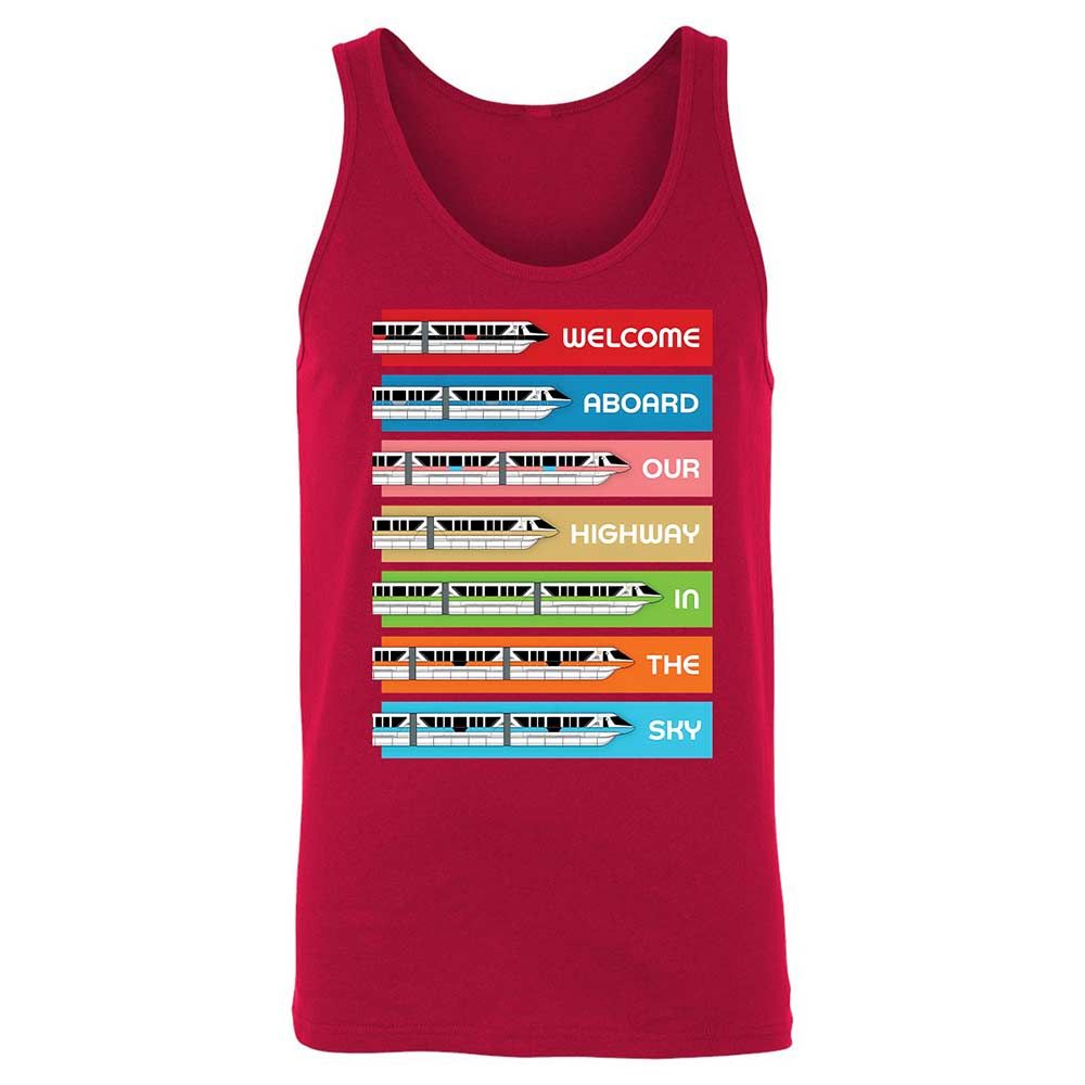 Unisex Jersey Tank - Black - Red - 6