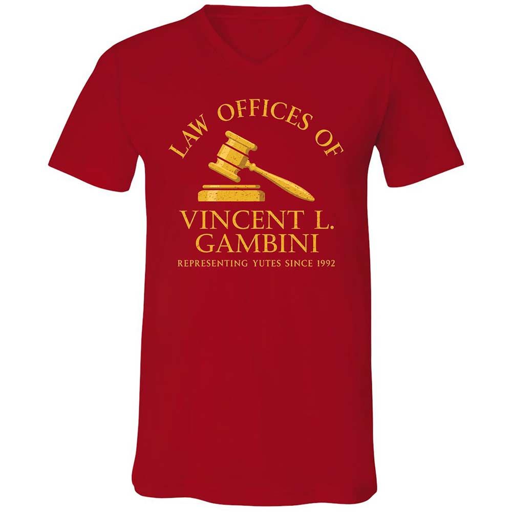 Unisex V-Neck T-Shirt - 7S1UDBRF - Red - 6