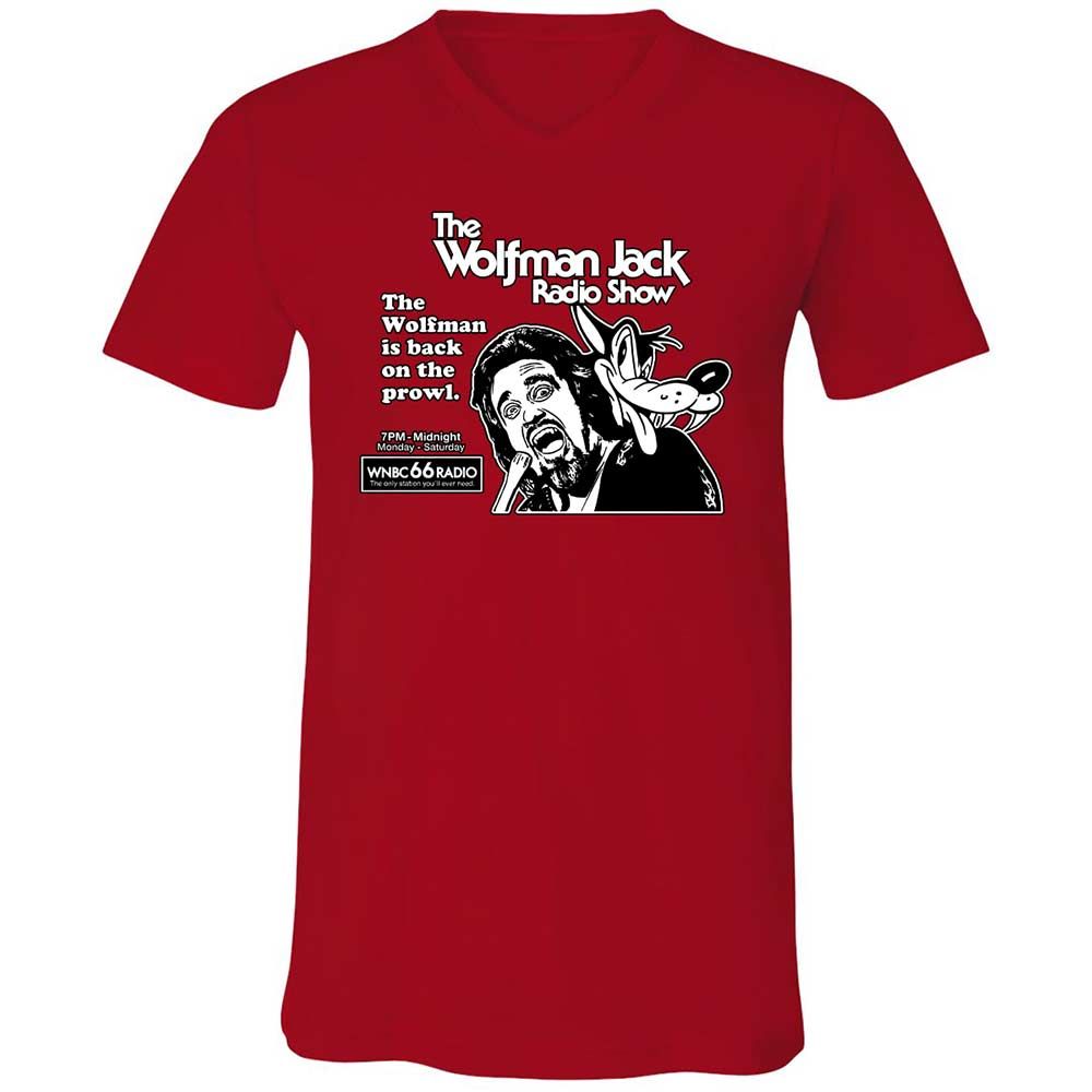 Unisex V-Neck T-Shirt - 5KW6VL9X - Red - 6