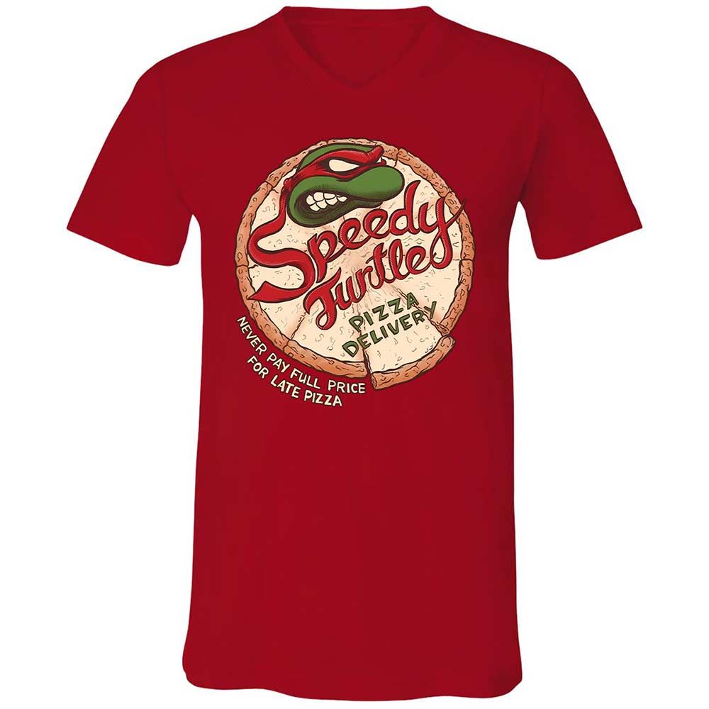 Unisex V-Neck T-Shirt - QTH6DN98 - Red - 6