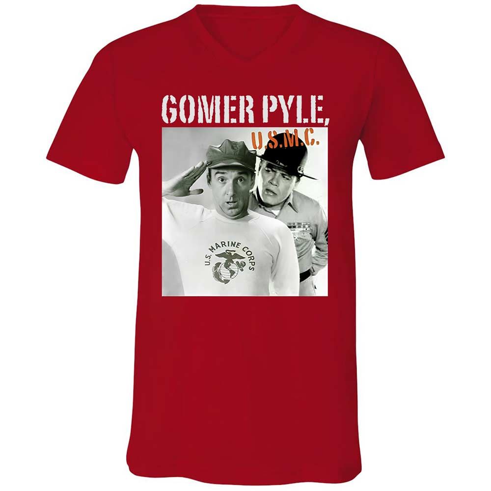 Unisex V-Neck T-Shirt - AB1K4EEC - Red - 6