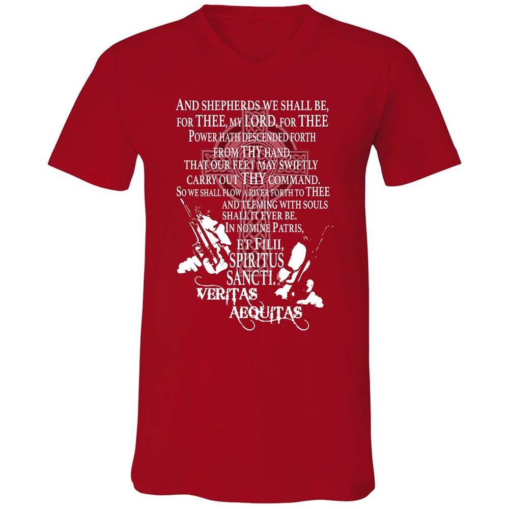 Unisex V-Neck T-Shirt - 9G9GZ6C3 - Red - 6