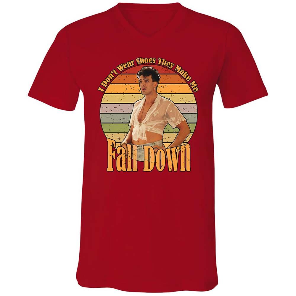 Unisex V-Neck T-Shirt - P6GA3WSP - Red - 6