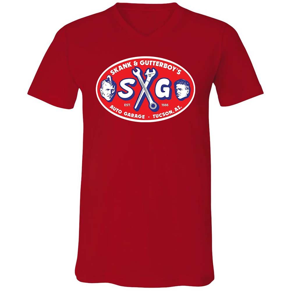 Unisex V-Neck T-Shirt - JSTFP5UX - Red - 6