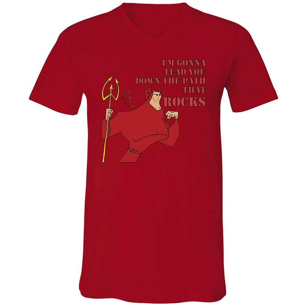 Unisex V-Neck T-Shirt - 7NCTY8E4 - Red - 6