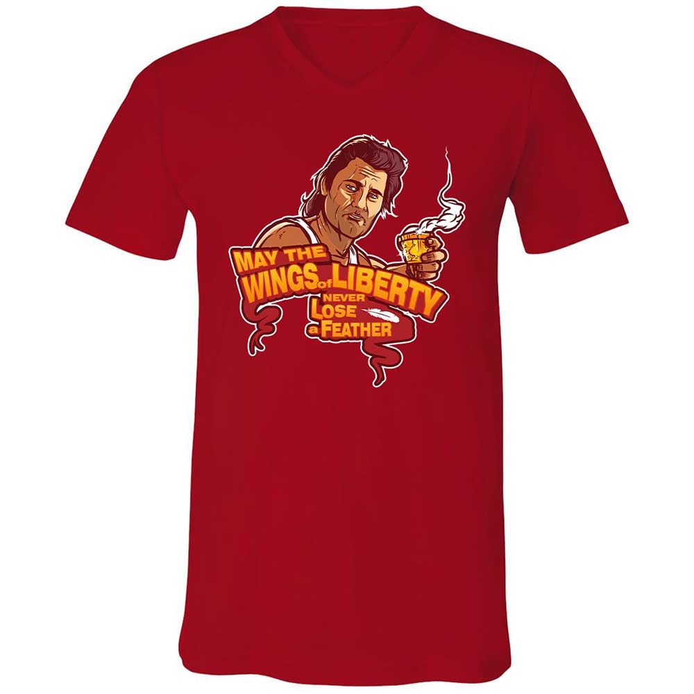 Unisex V-Neck T-Shirt - MK7QBGEW - Red - 6
