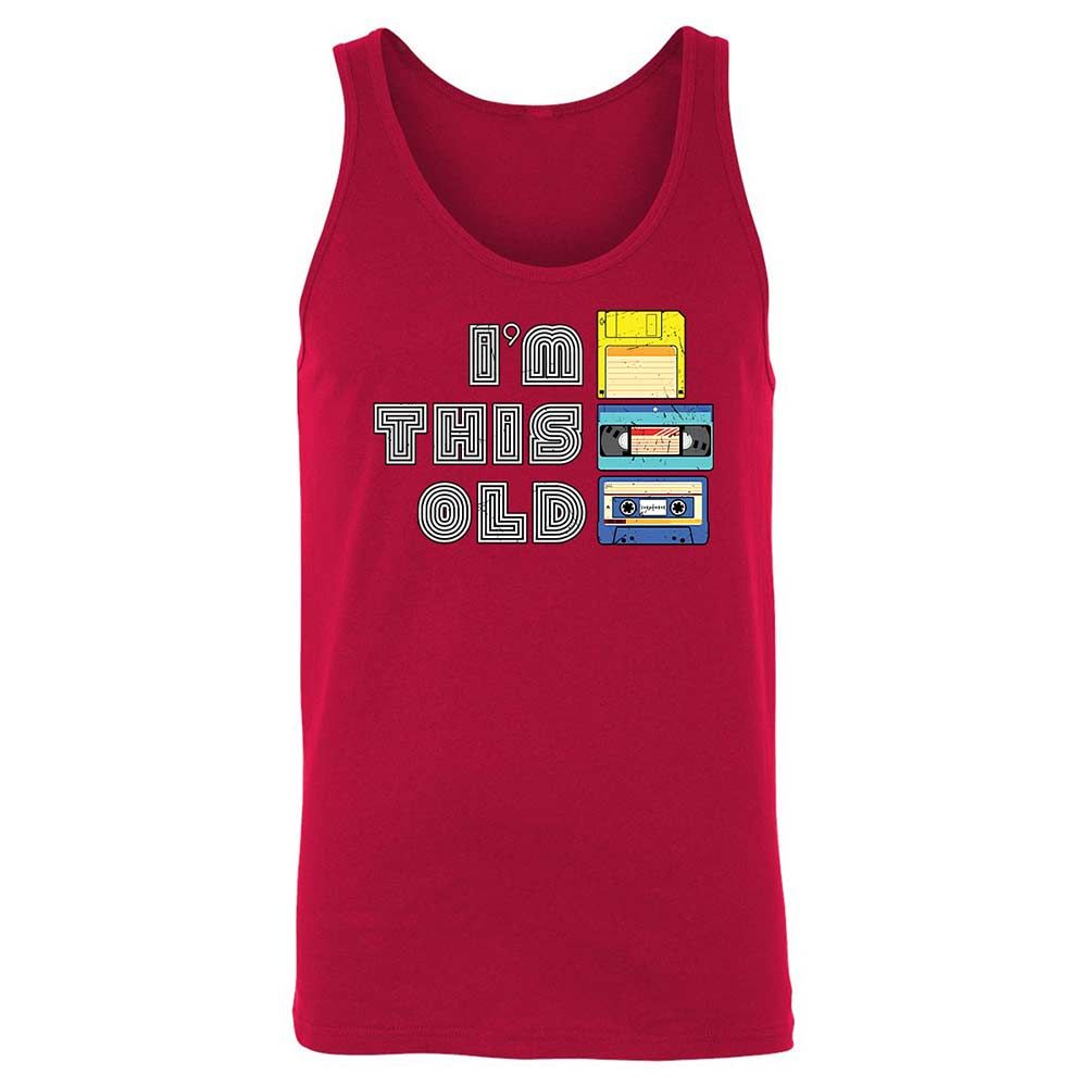 Unisex Jersey Tank - Black - Red - 6