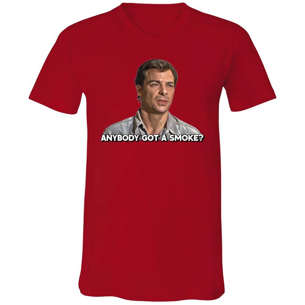 Unisex V-Neck T-Shirt - M9CHKJ4S - Red - 6