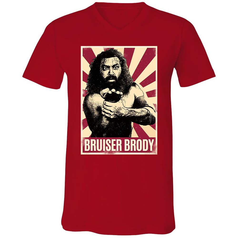 Unisex V-Neck T-Shirt - EMWXBR79 - Red - 6