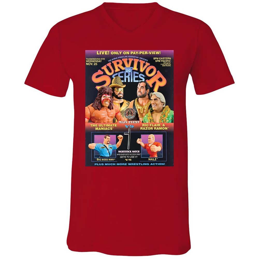 Unisex V-Neck T-Shirt - GNS2FWBD - Red - 6