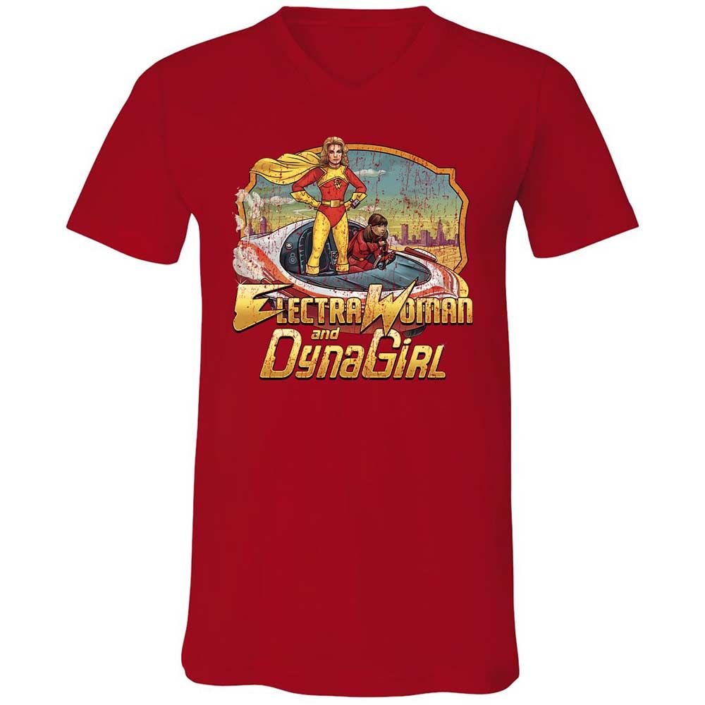 Unisex V-Neck T-Shirt - YE4TCBSK - Red - 6