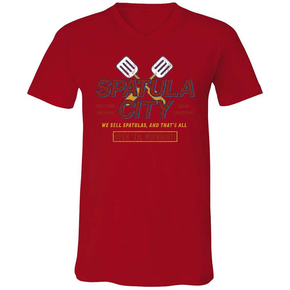 Unisex V-Neck T-Shirt - EFZ2QTJ9 - Red - 6