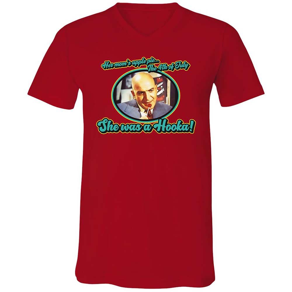 Unisex V-Neck T-Shirt - 1C95DFR7 - Red - 6