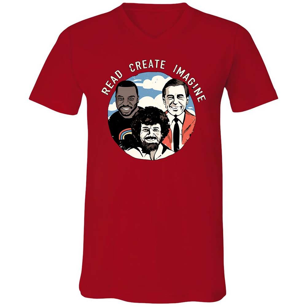 Unisex V-Neck T-Shirt - ERR3GQR3 - Red - 6