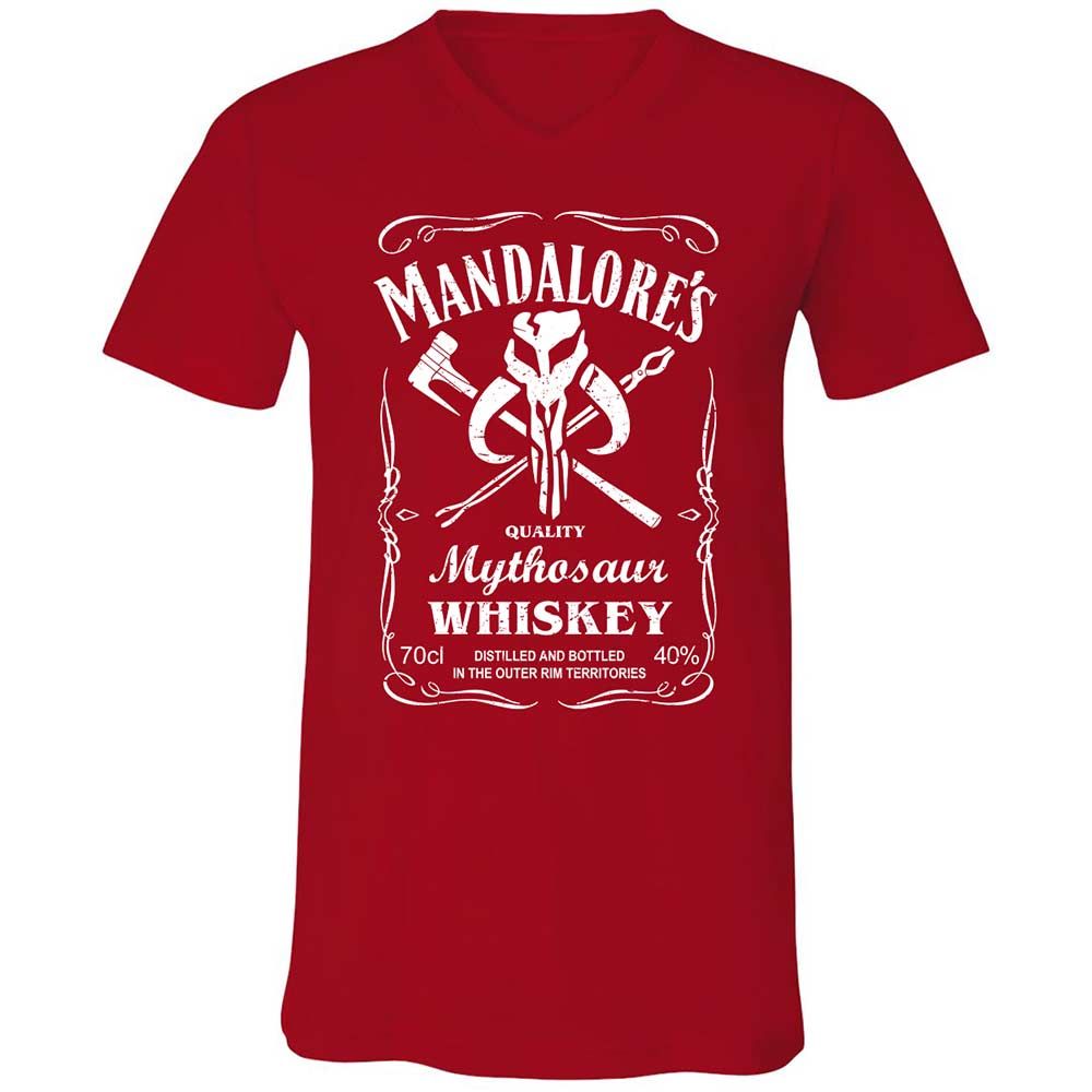 Unisex V-Neck T-Shirt - T36MNDDW - Red - 6