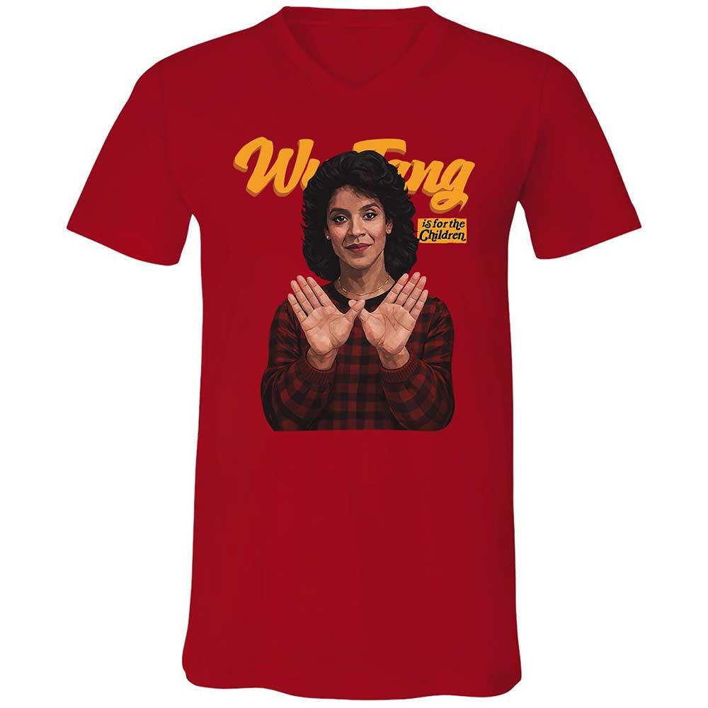 Unisex V-Neck T-Shirt - NBEL4DBQ - Red - 6