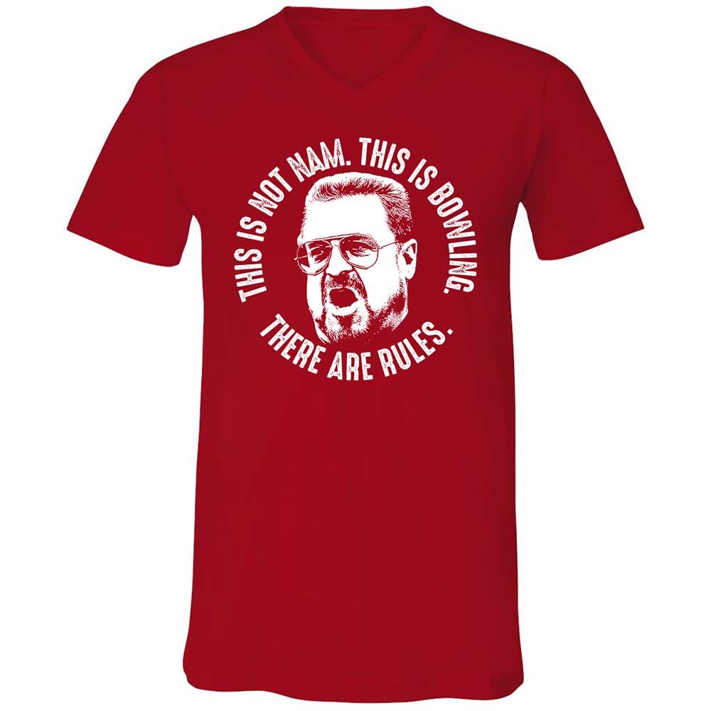 Unisex V-Neck T-Shirt - DUFJ6JZK - Red - 6