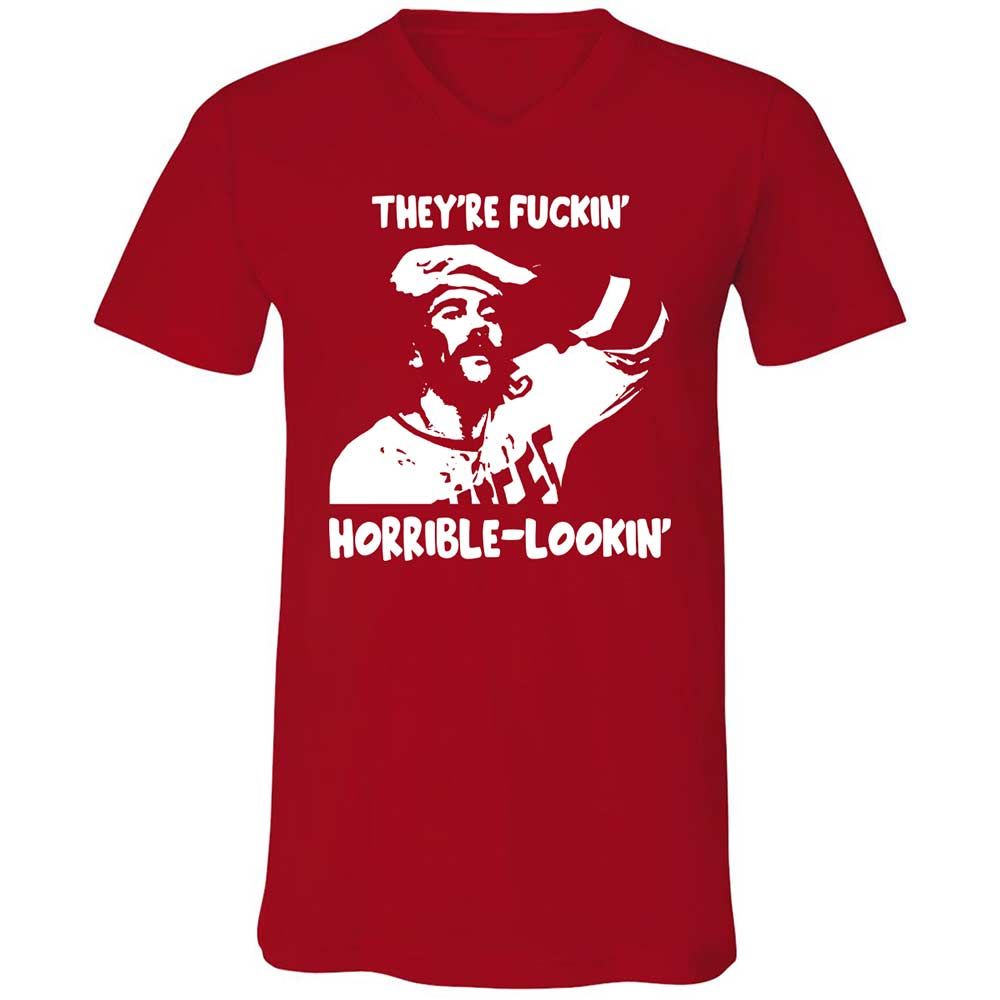 Unisex V-Neck T-Shirt - GKGA57EN - Red - 6