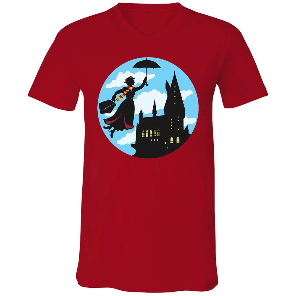 Unisex V-Neck T-Shirt - PAEVQAQF - Red - 6