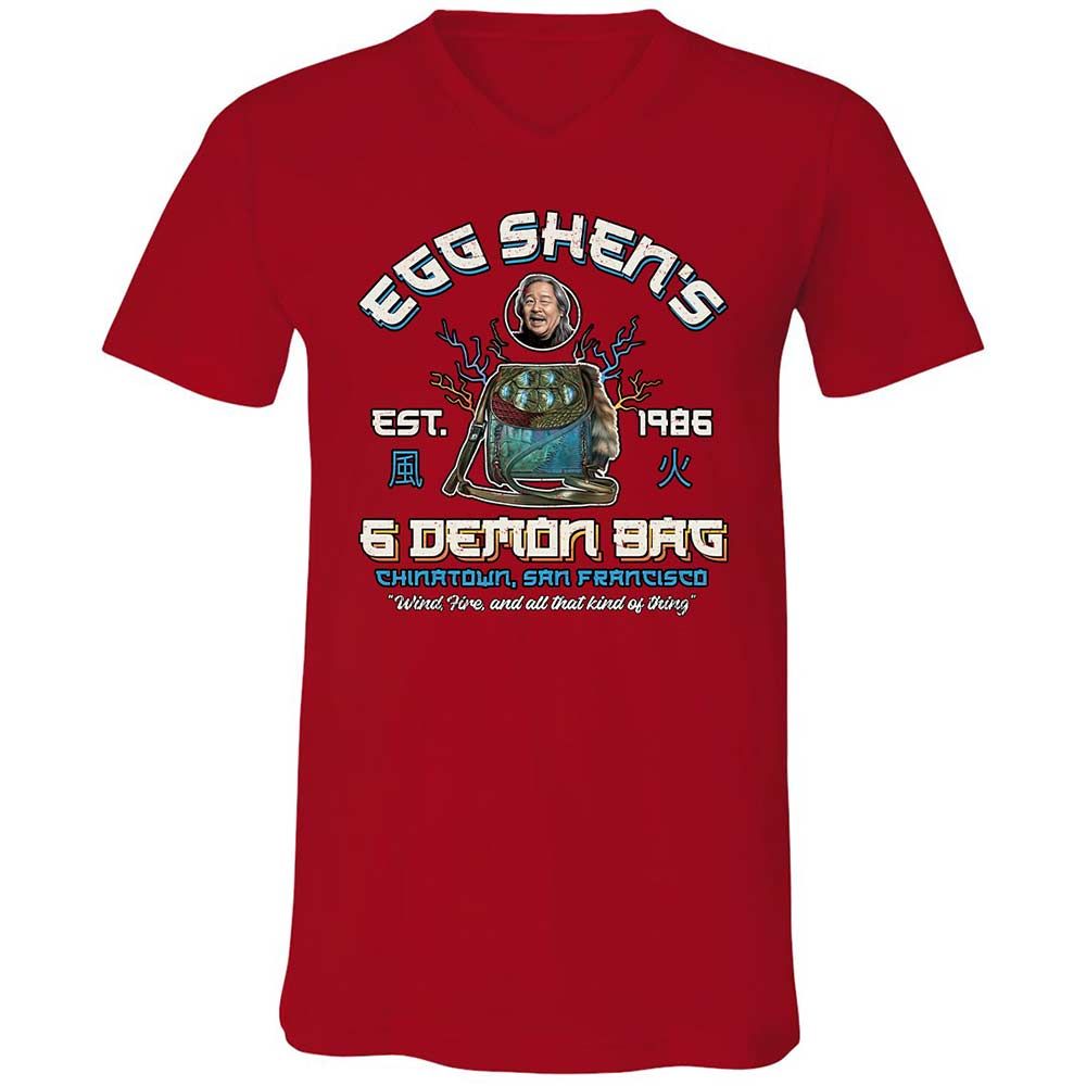 Unisex V-Neck T-Shirt - 7S2TJATG - Red - 6