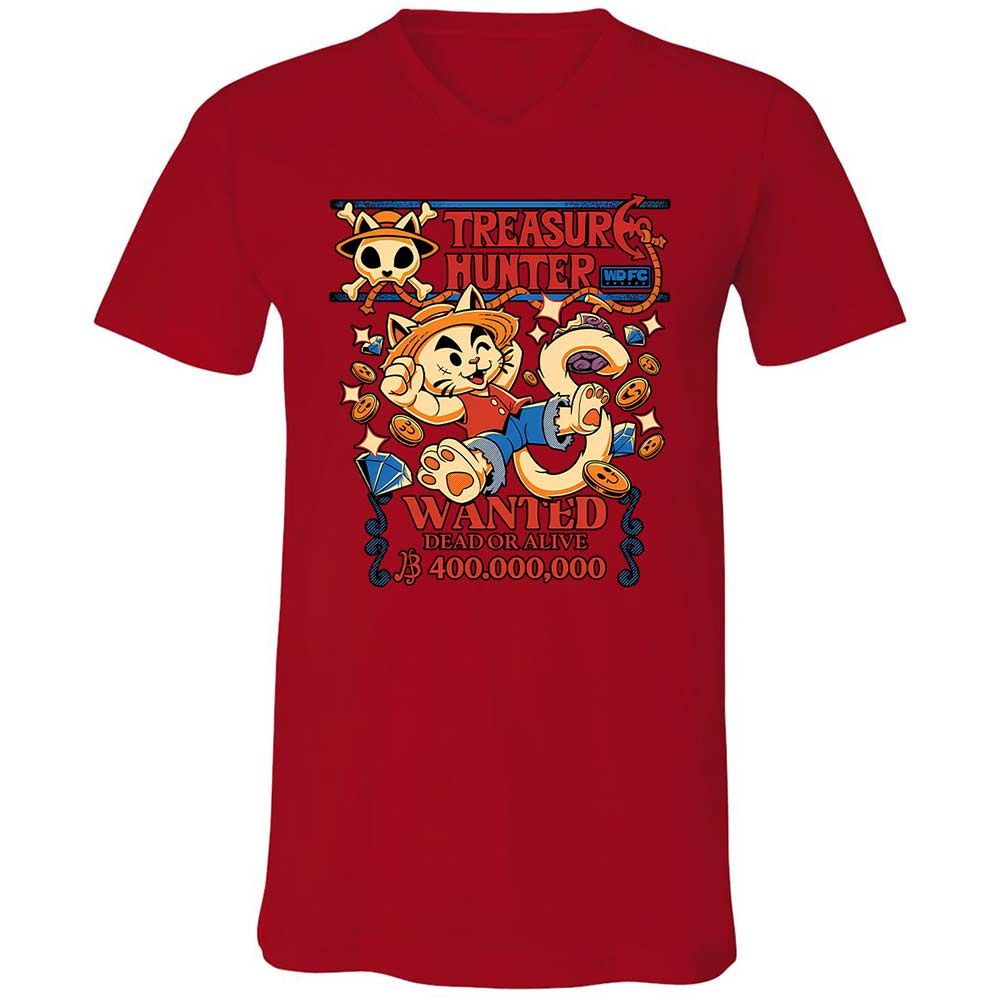 Unisex V-Neck T-Shirt - URXZNLMV - Red - 6