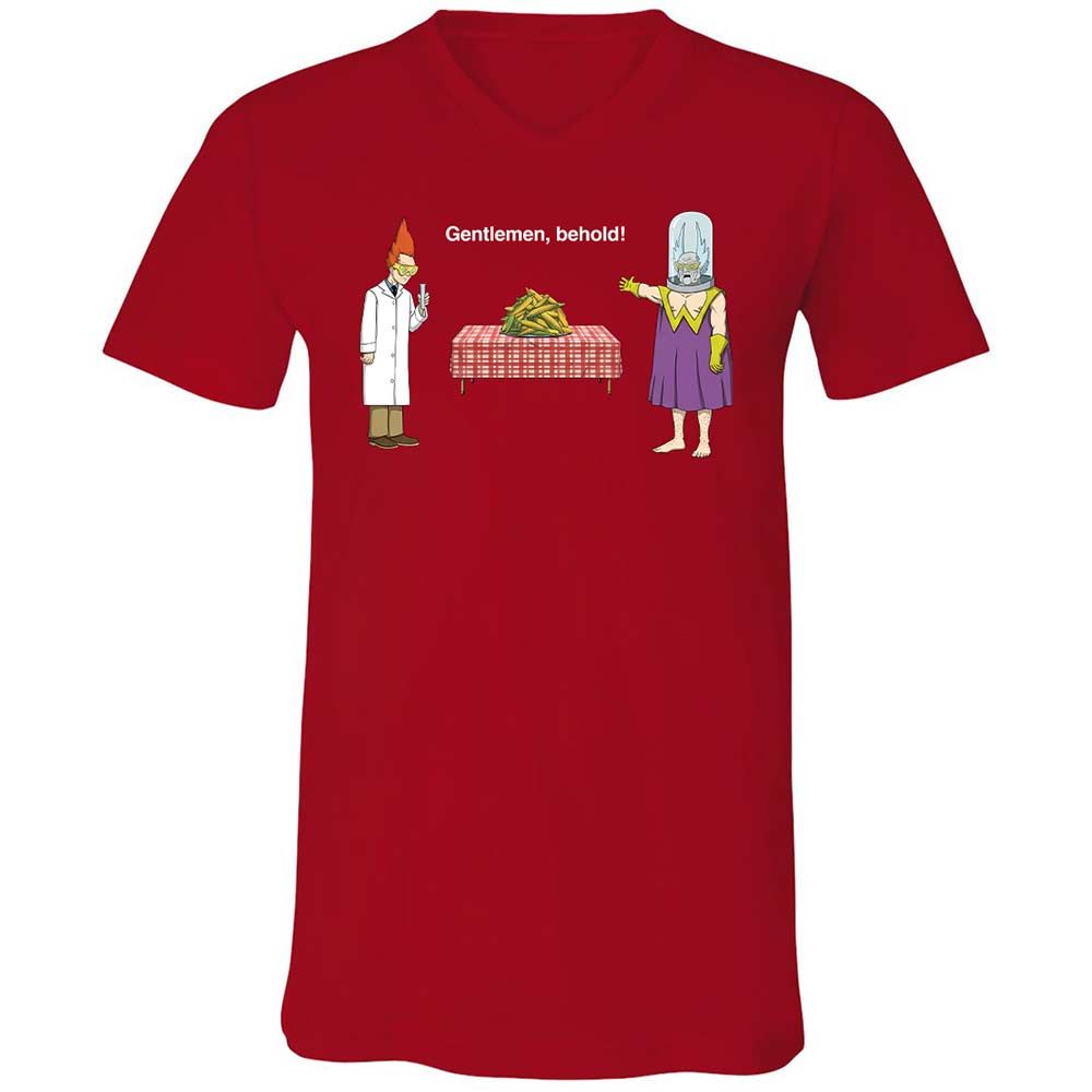 Unisex V-Neck T-Shirt - 98AY116B - Red - 6