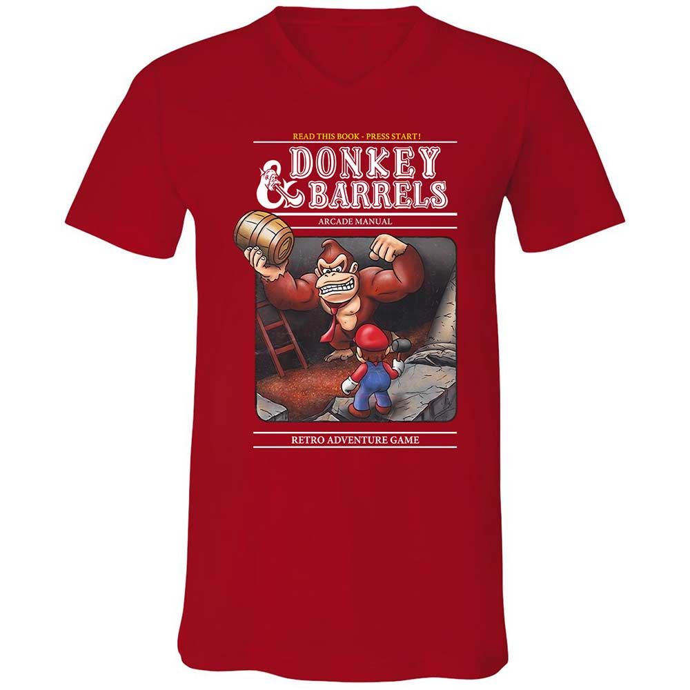 Unisex V-Neck T-Shirt - BPNR5HBT - Red - 6