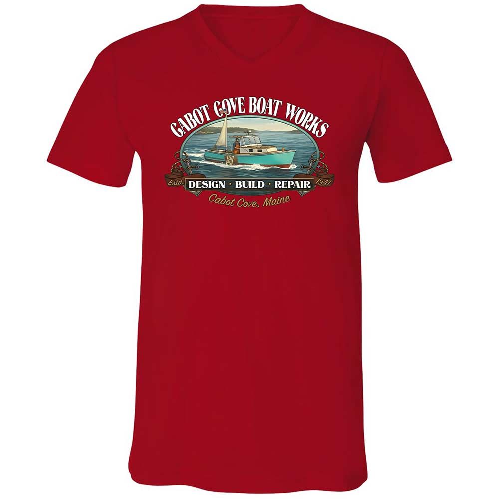Unisex V-Neck T-Shirt - J2SSQL7E - Red - 6