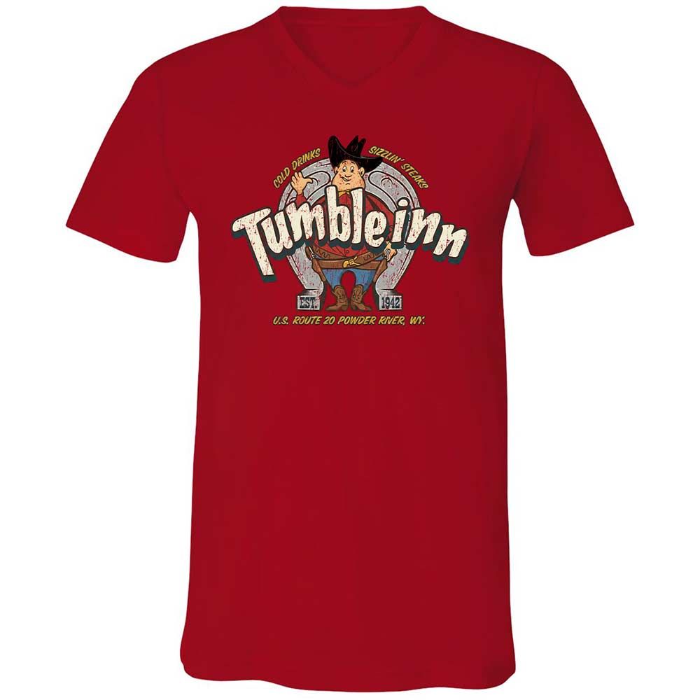 Unisex V-Neck T-Shirt - 6B7BKZ38 - Red - 6