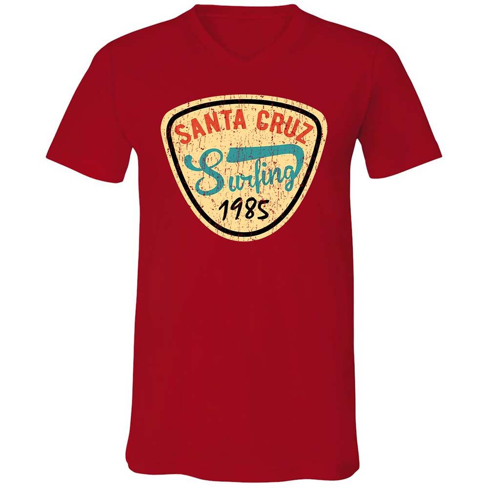 Unisex V-Neck T-Shirt - 894SF7XH - Red - 6