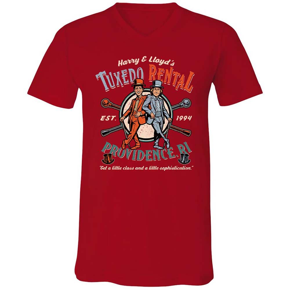 Unisex V-Neck T-Shirt - HCE5DEN9 - Red - 6