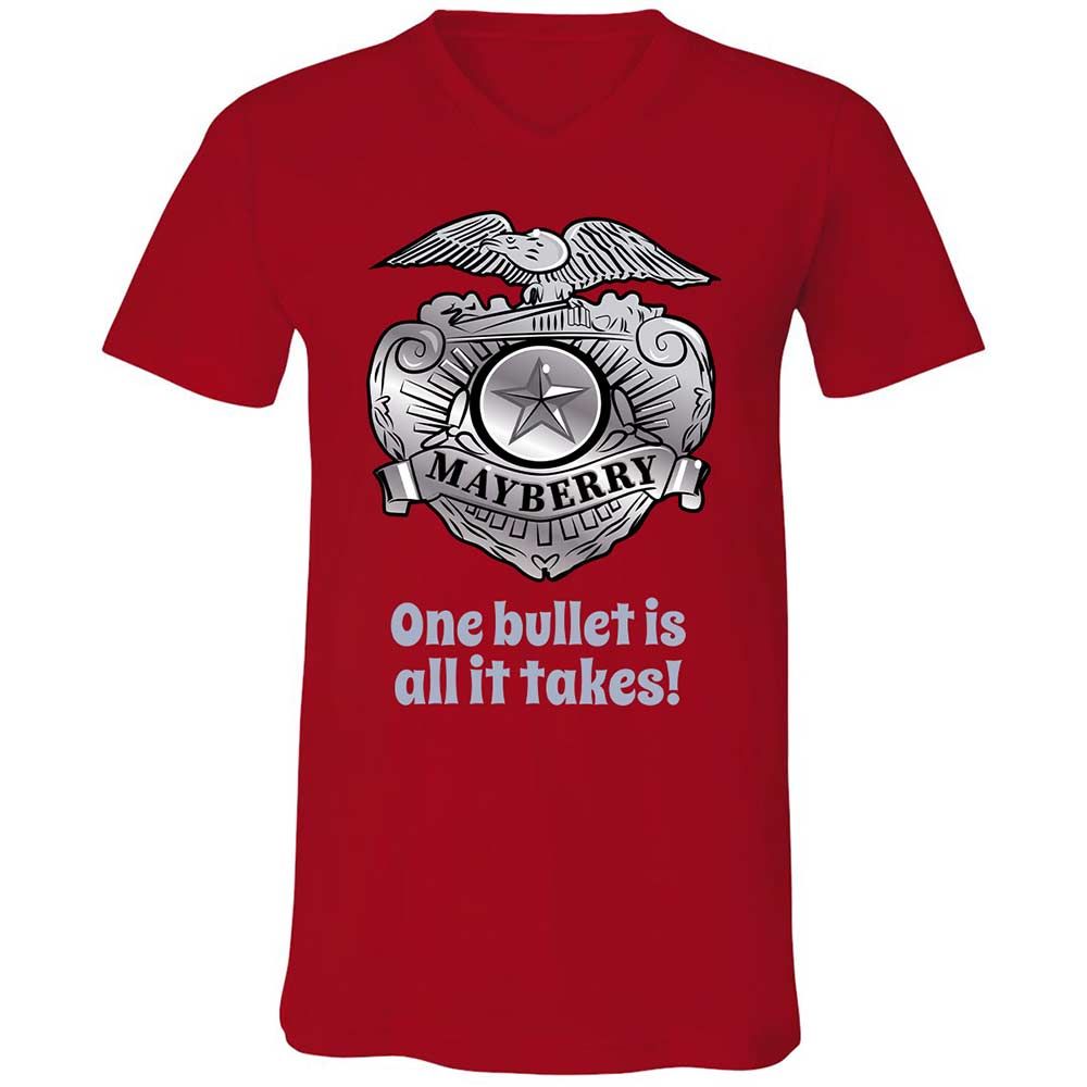 Unisex V-Neck T-Shirt - S3N4JZDA - Red - 6
