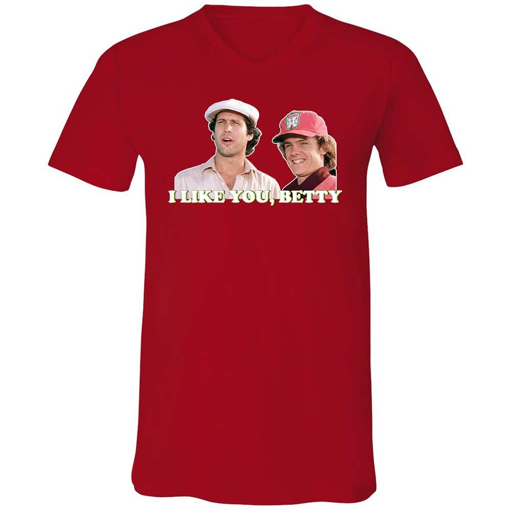Unisex V-Neck T-Shirt - ZE3LN7TP - Red - 6