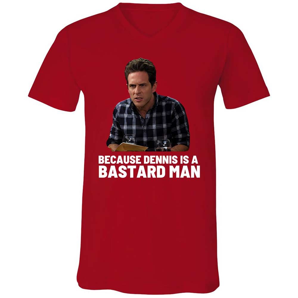 Unisex V-Neck T-Shirt - 2BV5YD9Z - Red - 6