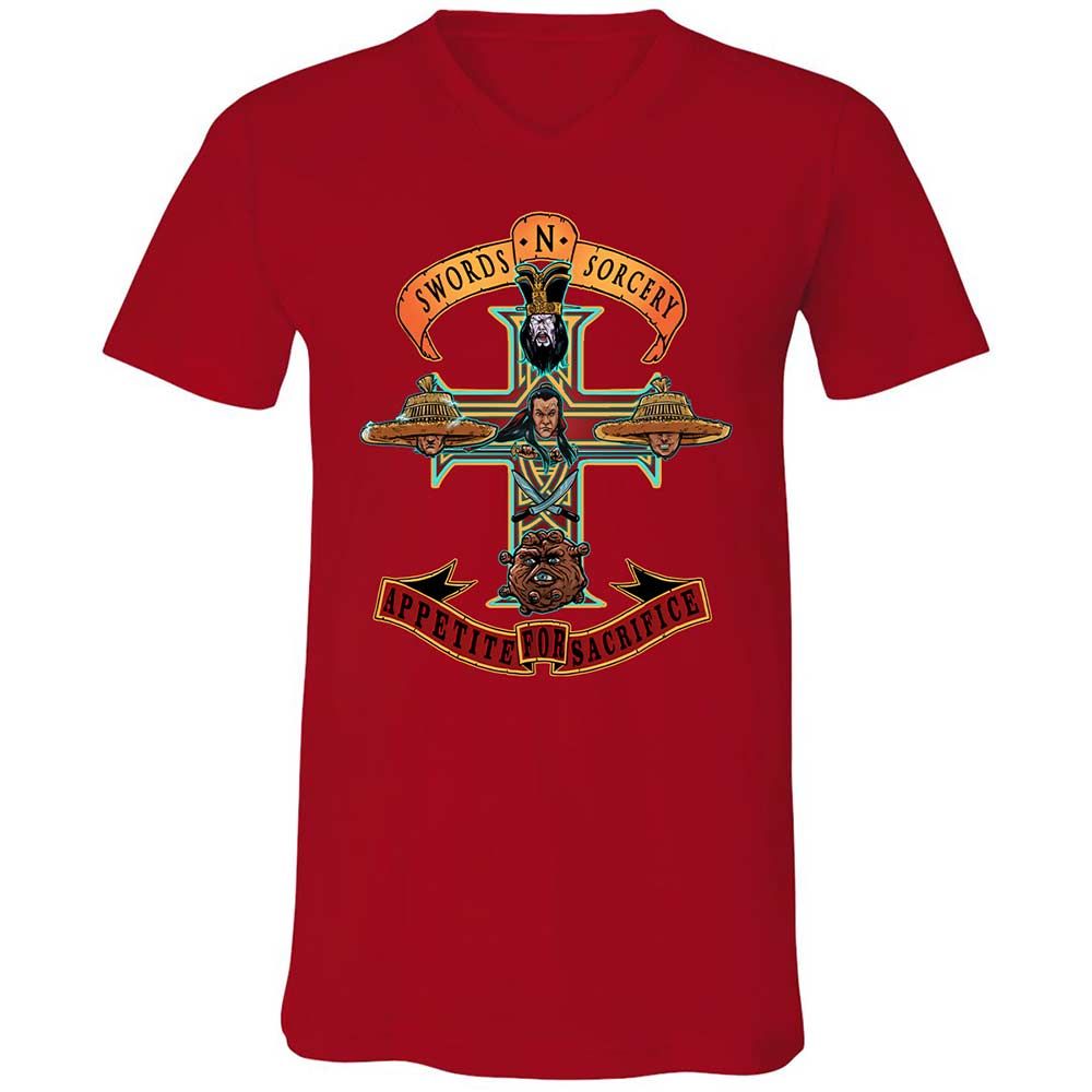 Unisex V-Neck T-Shirt - CNTNJ7CA - Red - 6