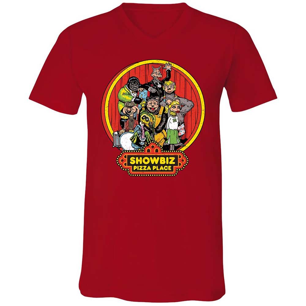 Unisex V-Neck T-Shirt - B89VCUJU - Red - 6