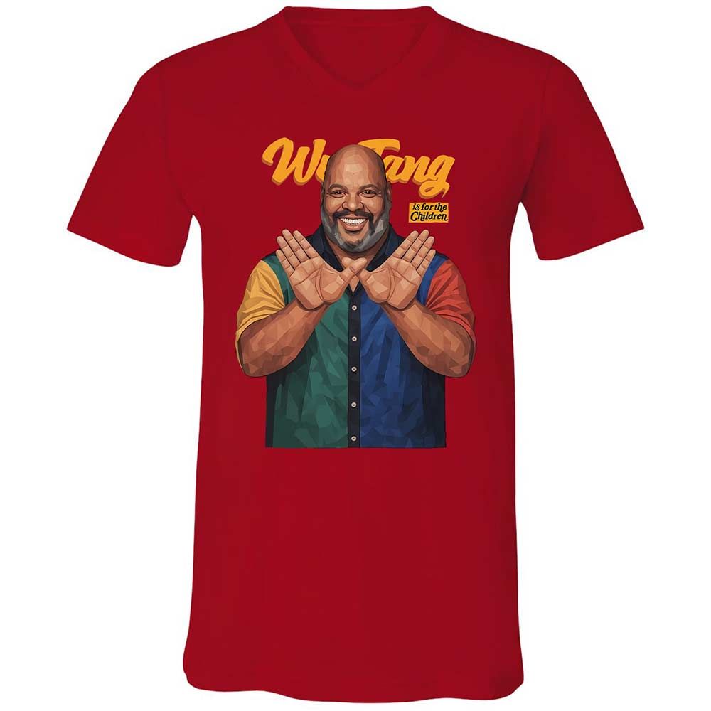 Unisex V-Neck T-Shirt - BVWM8H9Z - Red - 6