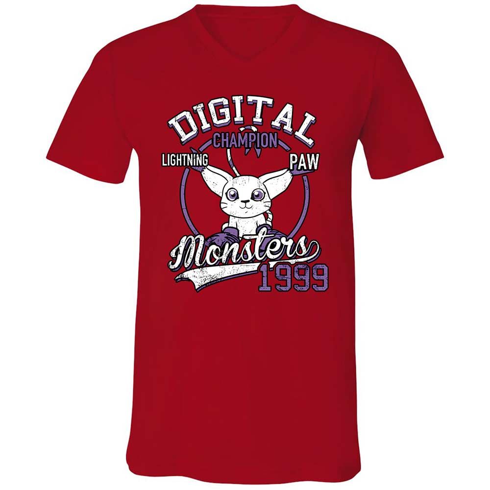 Unisex V-Neck T-Shirt - PQGXRYLZ - Red - 6