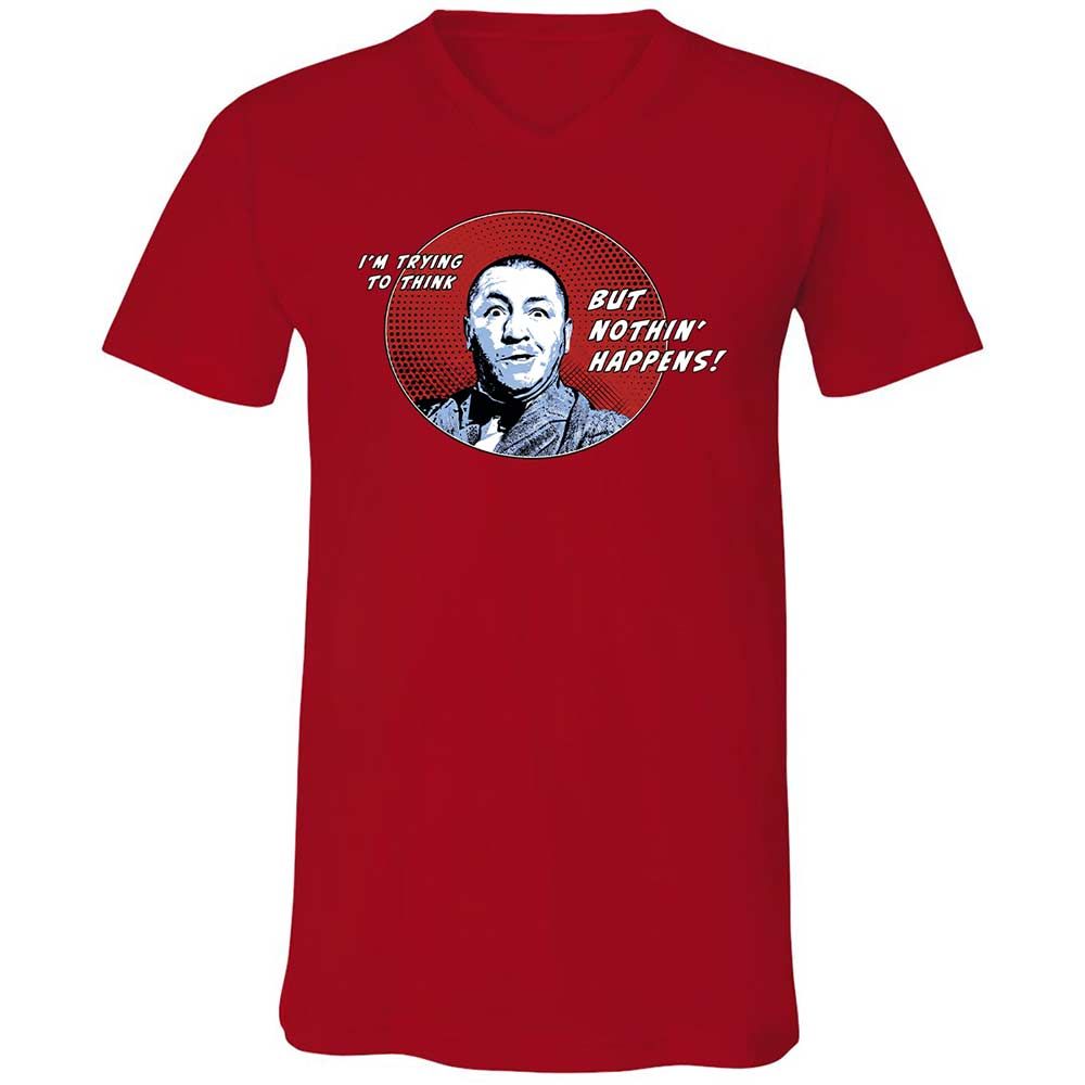 Unisex V-Neck T-Shirt - H1FD9RQW - Red - 6