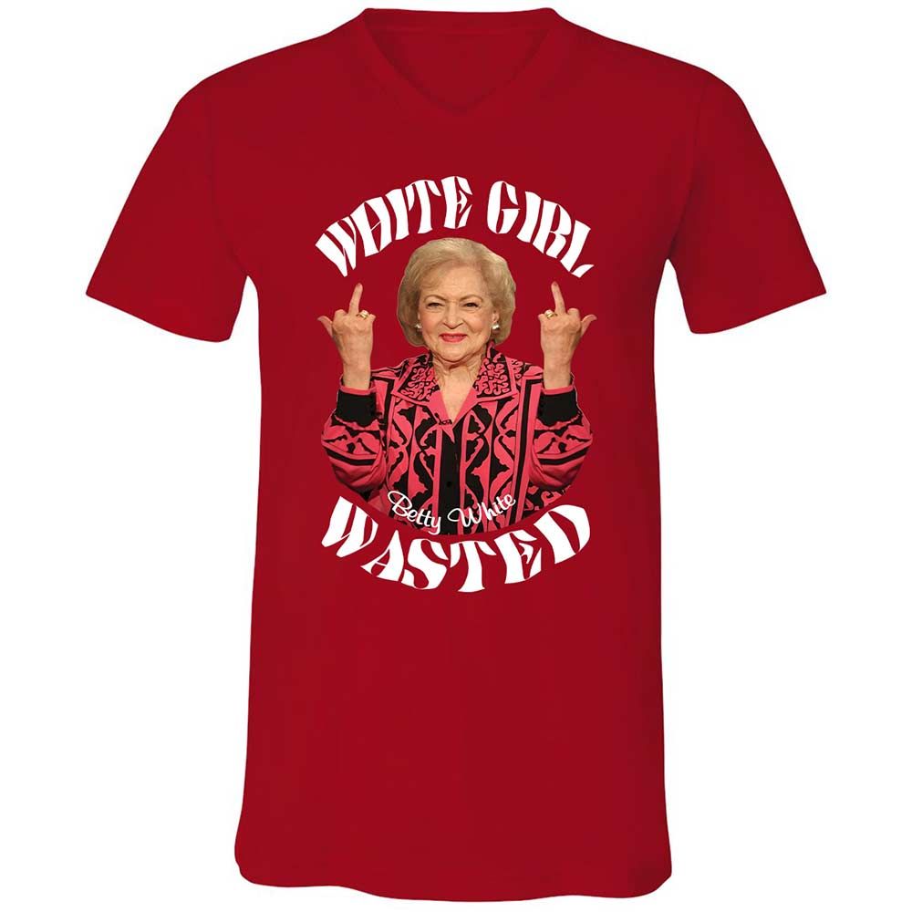 Unisex V-Neck T-Shirt - 5QLRSHA9 - Red - 6
