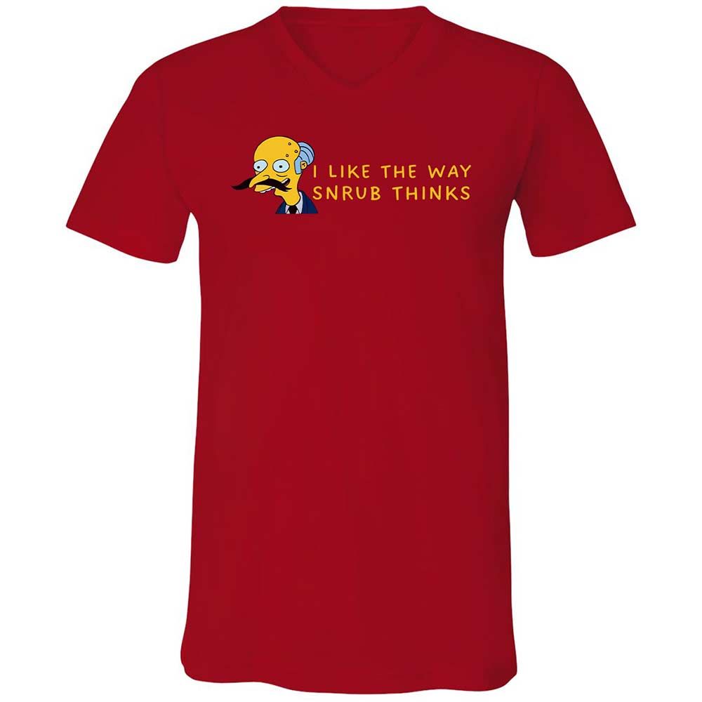 Unisex V-Neck T-Shirt - S1VR2LWG - Red - 6