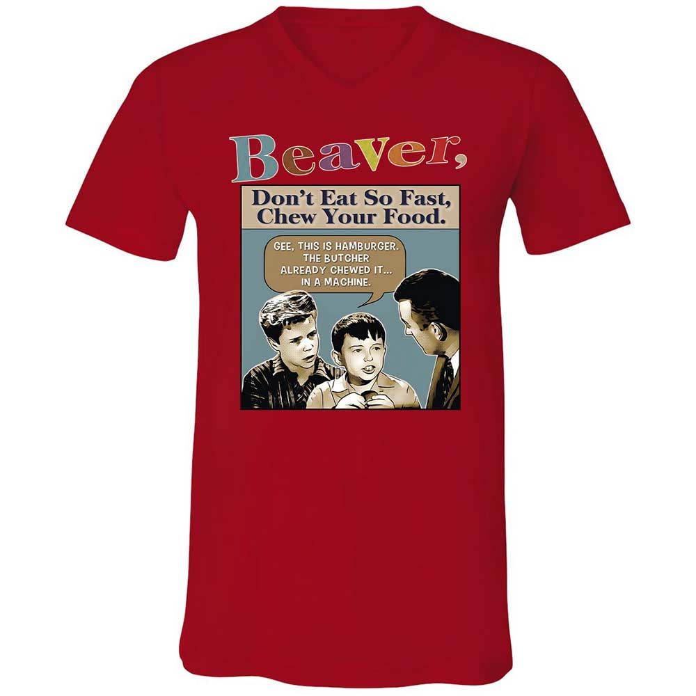 Unisex V-Neck T-Shirt - P4D9LL38 - Red - 6