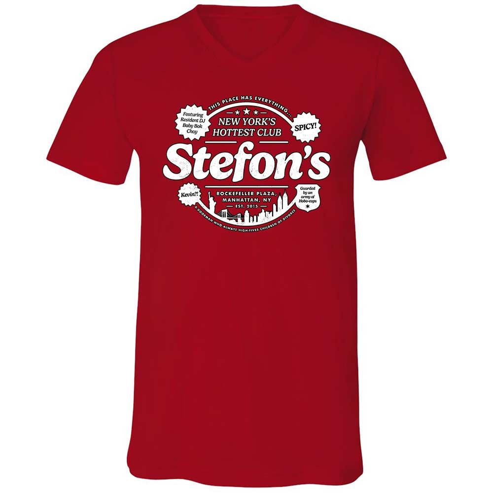 Unisex V-Neck T-Shirt - 38ZFR9DT - Red - 6