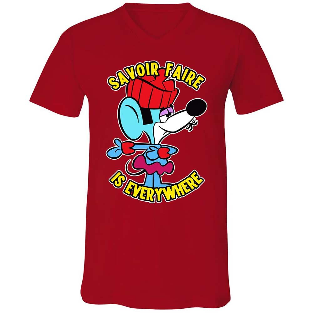 Unisex V-Neck T-Shirt - 75ZEHV4W - Red - 6